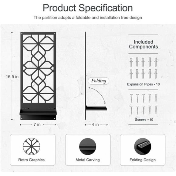 Wall Candle Holder Decor for Living Room Dining Room Bedroom Bathroom - Picture 7 of 8